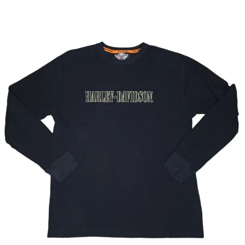 Harley Davidson Henley Knit Long Sleeve Shirt